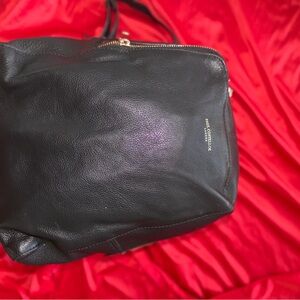 Black Leather Backpack Paul Costelloe